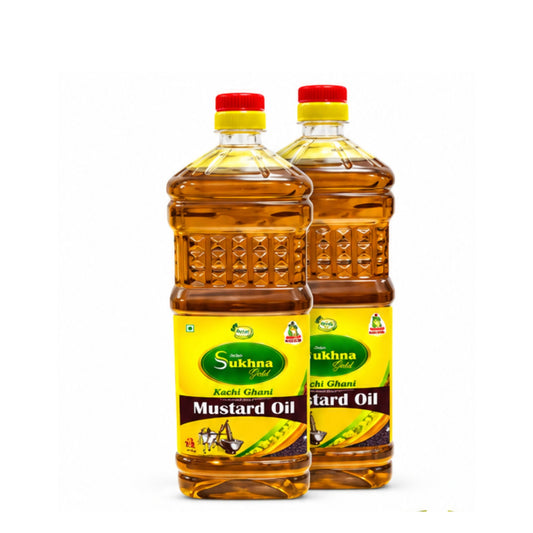 Sukhna Gold Kachi Ghani Mustard Oil – 500ml (Pouch Pack)