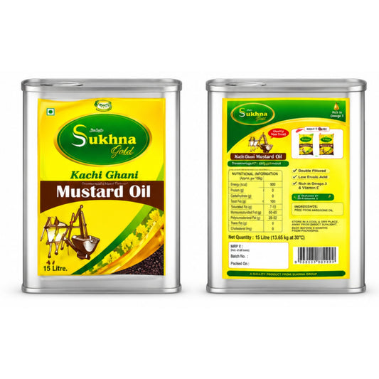 Sukhna Gold Kachi Ghani Mustard Oil – 15 Litre