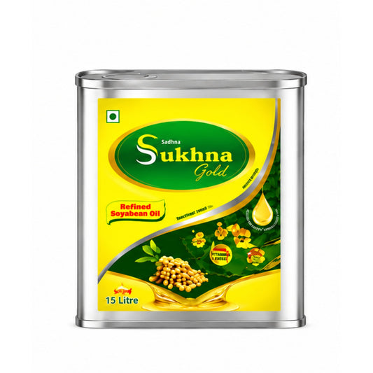 Sukhna Gold Refined Soyabean Oil – 15 Litre